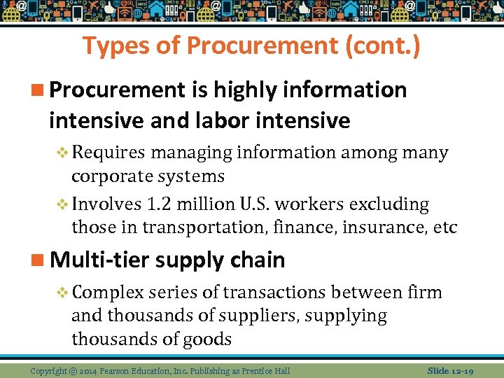 Types of Procurement (cont. ) n Procurement is highly information intensive and labor intensive