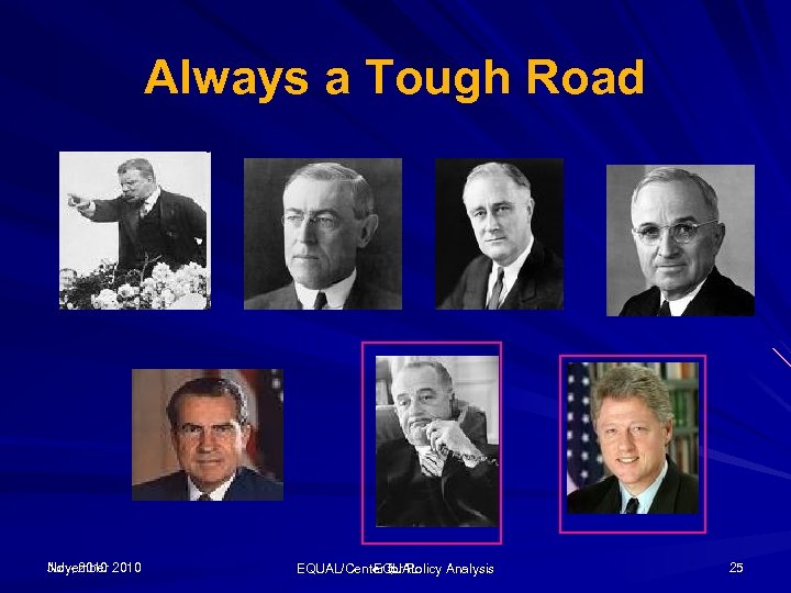 Always a Tough Road November July, 2010 EQUAL/Center for Policy Analysis EQUAL 25 