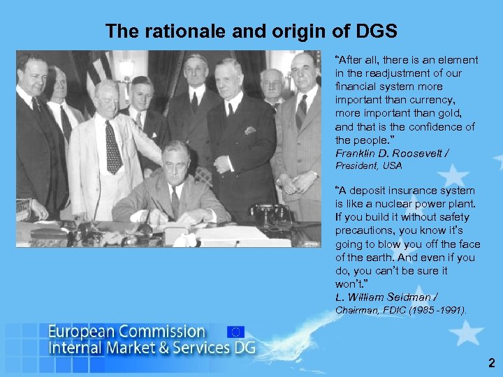 The rationale and origin of DGS “After all, there is an element in the