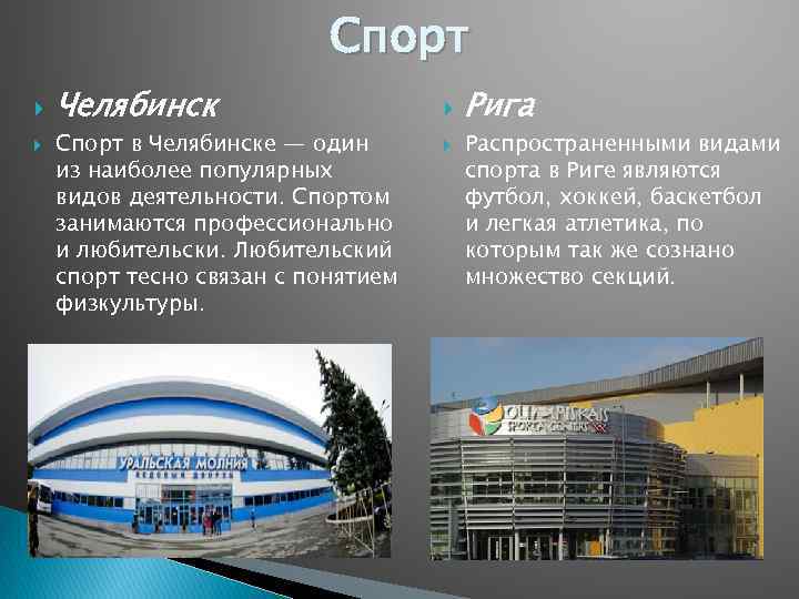 Спорт Челябинск Спорт в Челябинске — один из наиболее популярных видов деятельности. Спортом занимаются