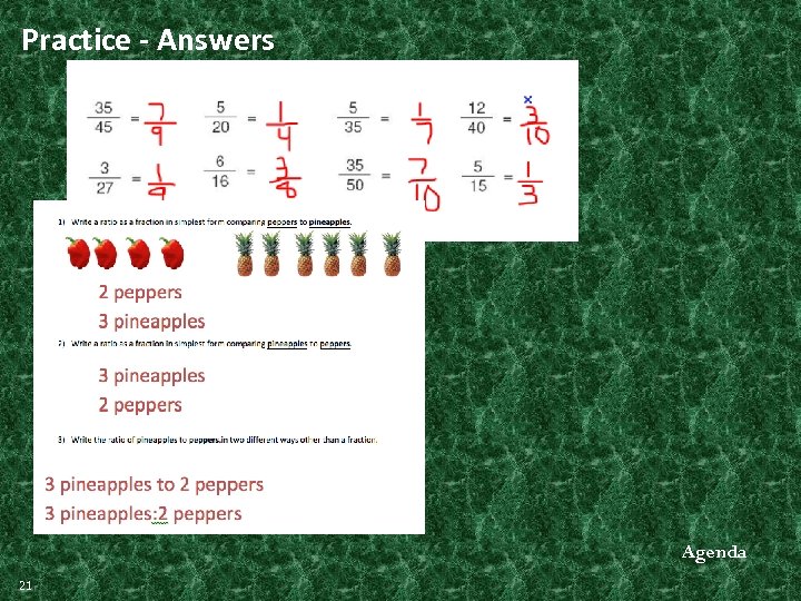 Practice - Answers Agenda 21 