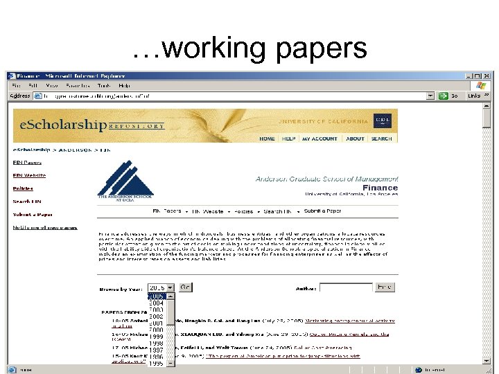 …working papers 