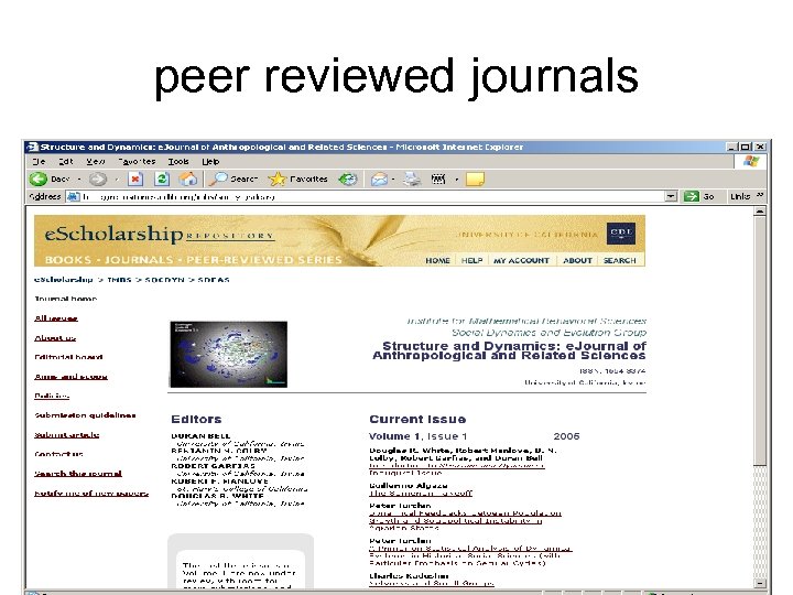 peer reviewed journals 
