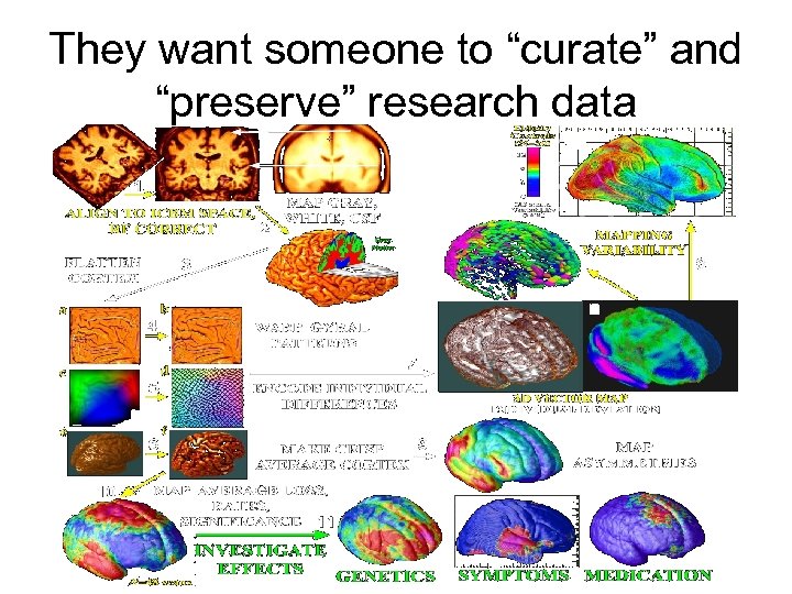 They want someone to “curate” and “preserve” research data 