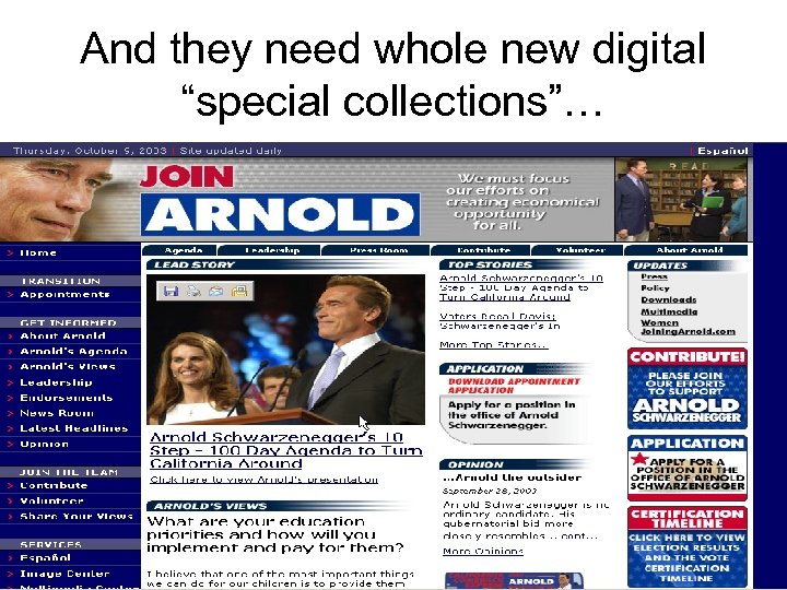 And they need whole new digital “special collections”… 