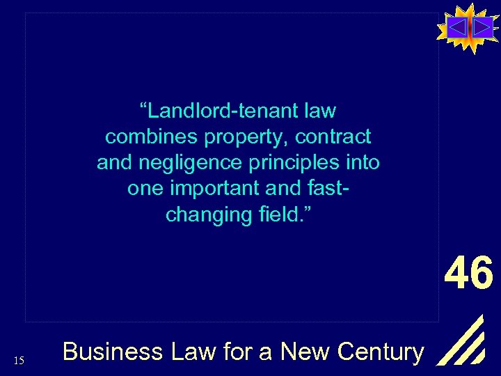 “Landlord-tenant law combines property, contract and negligence principles into one important and fastchanging field.