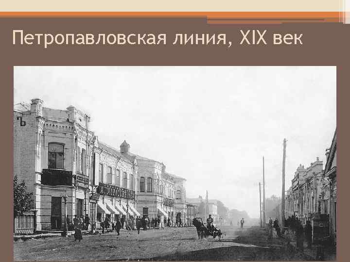 Петропавловская линия, XIX век 