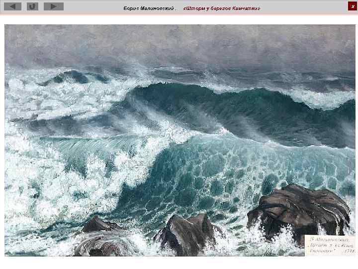 Борис Малиновский. «Шторм у берегов Камчатки» х 