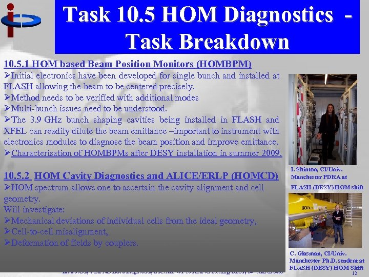 Task 10. 5 HOM Diagnostics Task Breakdown 10. 5. 1 HOM based Beam Position