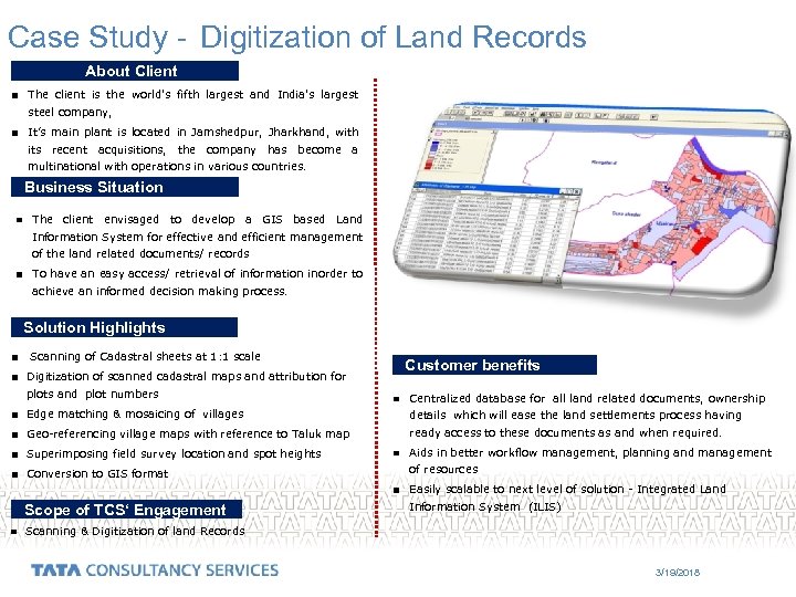 Case Study - Digitization of Land Records About Client The client is the world's