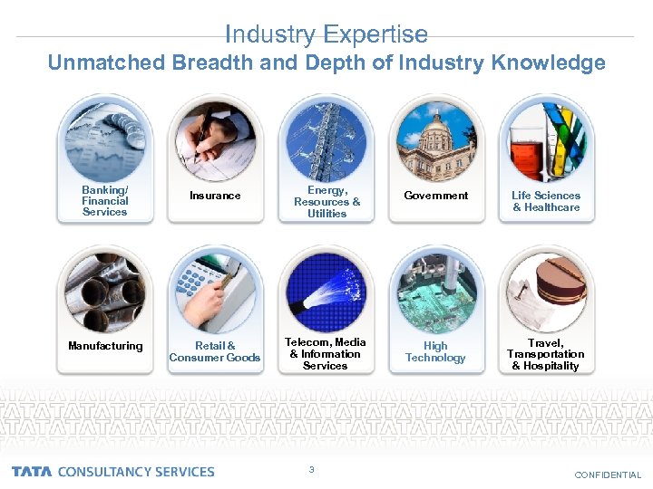 Industry Expertise Unmatched Breadth and Depth of Industry Knowledge Banking/ Financial Services Manufacturing Insurance