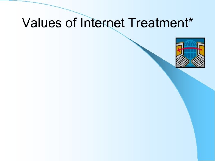 Values of Internet Treatment* 