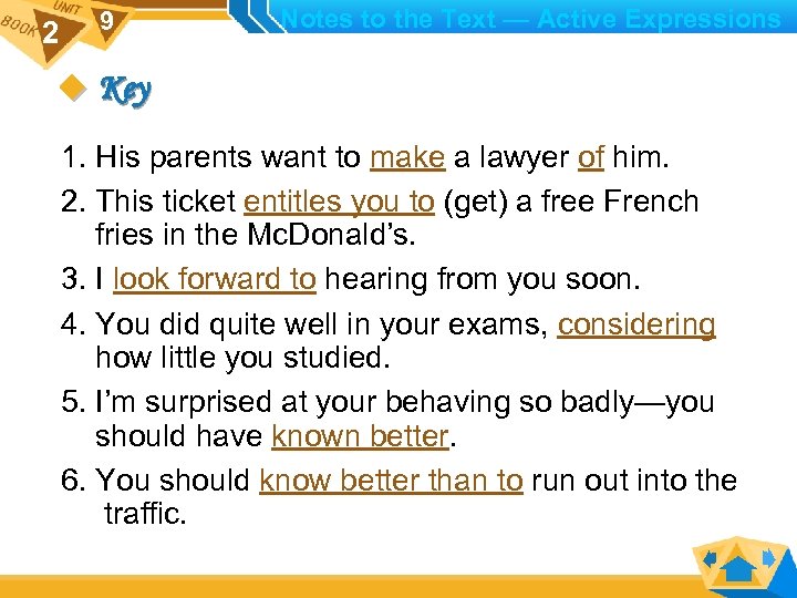 2 9 Notes to the Text — Active Expressions Key 1. His parents want