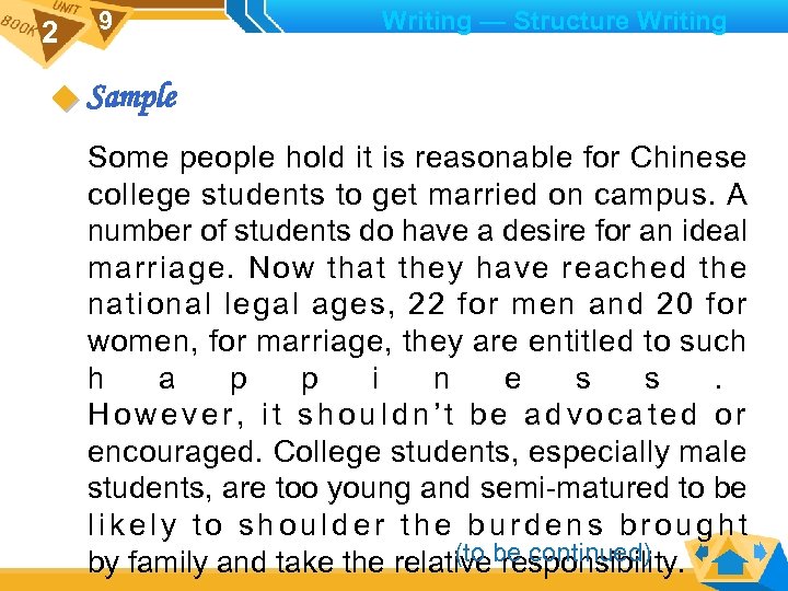 2 9 Writing — Structure Writing Sample Some people hold it is reasonable for