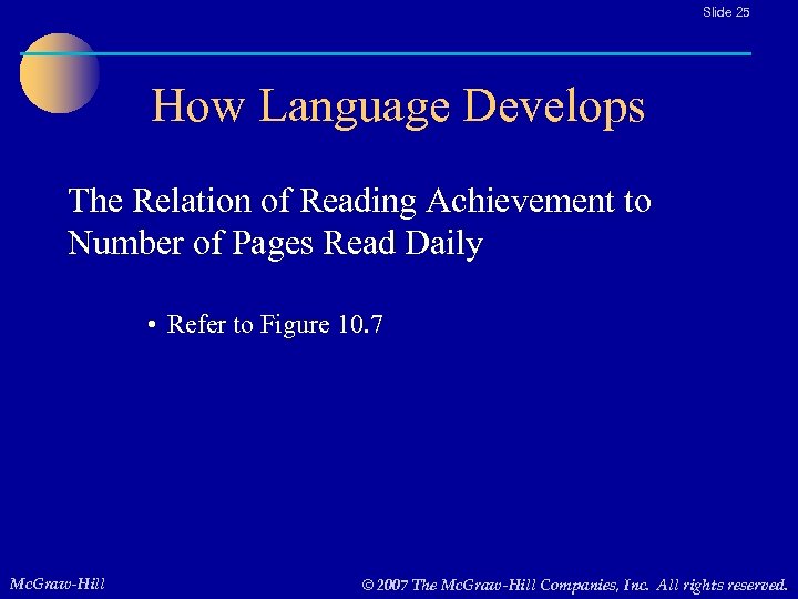 Slide 25 How Language Develops The Relation of Reading Achievement to Number of Pages