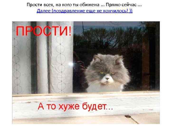 Прости всех, на кого ты обижена. . . Прямо сейчас. . . Далее (поздравление