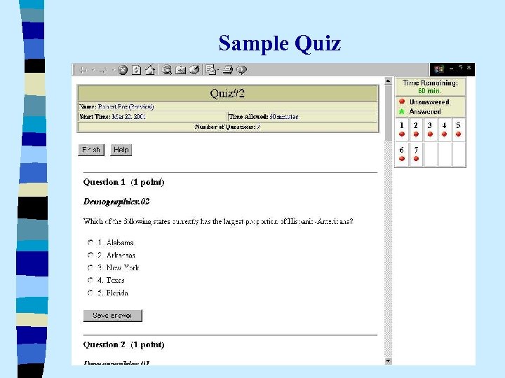 Sample Quiz 