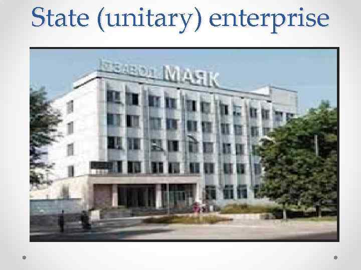 State (unitary) enterprise 