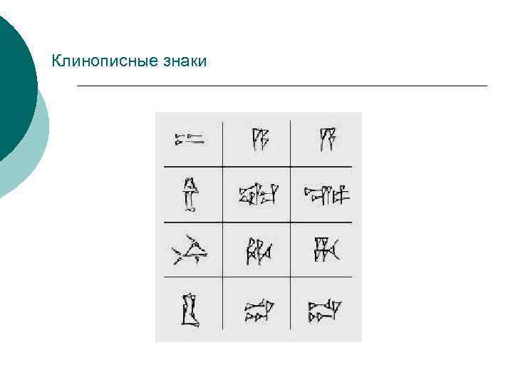 Клинописные знаки 