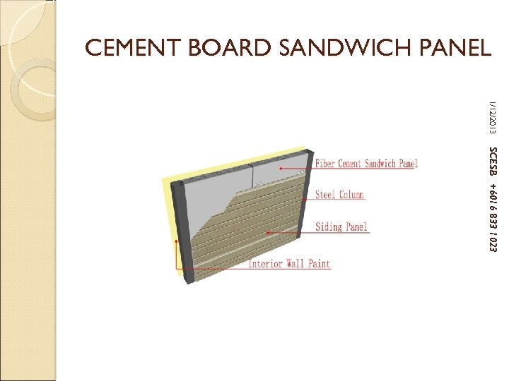 CEMENT BOARD SANDWICH PANEL 1/12/2013 SCESB +6016 833 1023 