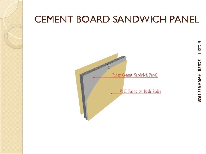 CEMENT BOARD SANDWICH PANEL 1/12/2013 SCESB +6016 833 1023 