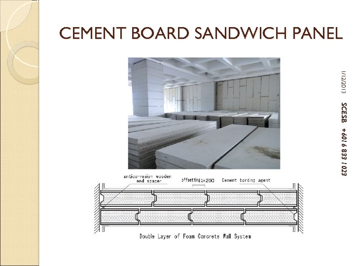 CEMENT BOARD SANDWICH PANEL 1/12/2013 SCESB +6016 833 1023 