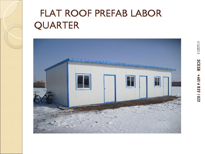 FLAT ROOF PREFAB LABOR QUARTER 1/12/2013 SCESB +6016 833 1023 