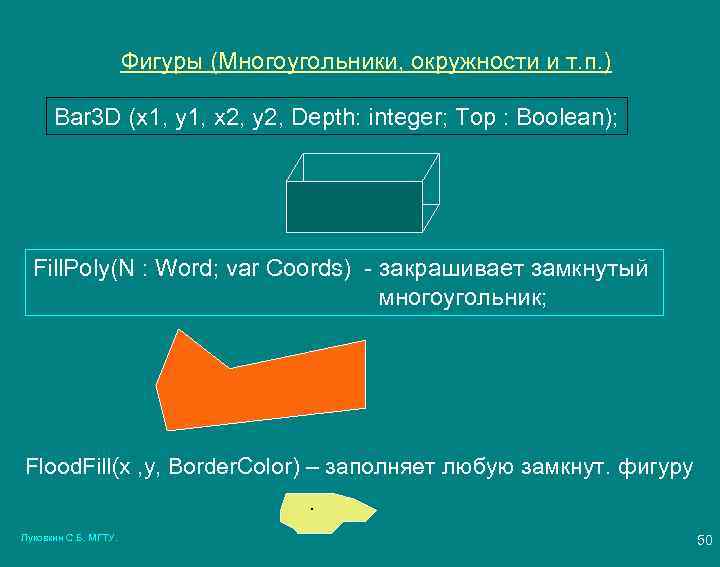  Фигуры (Многоугольники, окружности и т. п. ) Bar 3 D (x 1, y