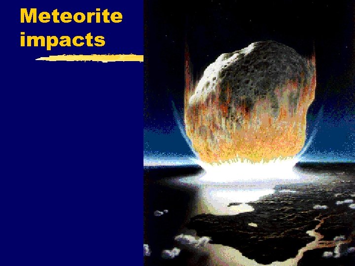 Meteorite impacts 