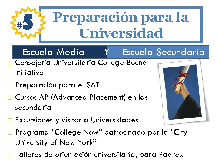 # 5 Preparación para la Universidad Escuela Media Y Escuela Secundaria Consejería Universitaria College