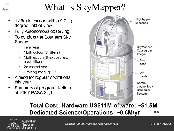 What is Sky. Mapper? • • • 1. 35 m telescope with a 5.
