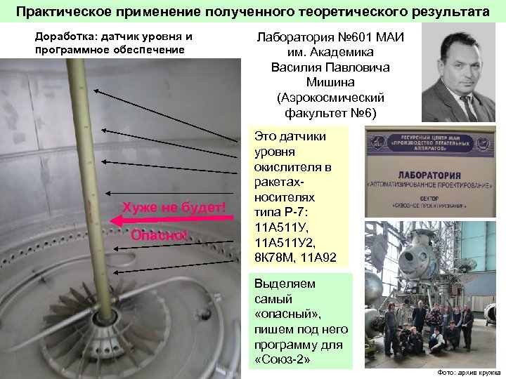 Практическое применение полученного теоретического результата Доработка: датчик уровня и программное обеспечение Хуже не будет!