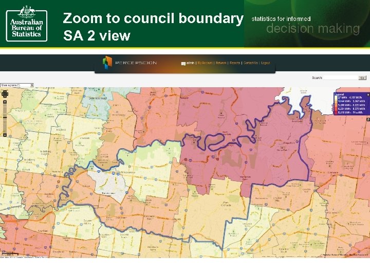 Zoom to council boundary SA 2 view 