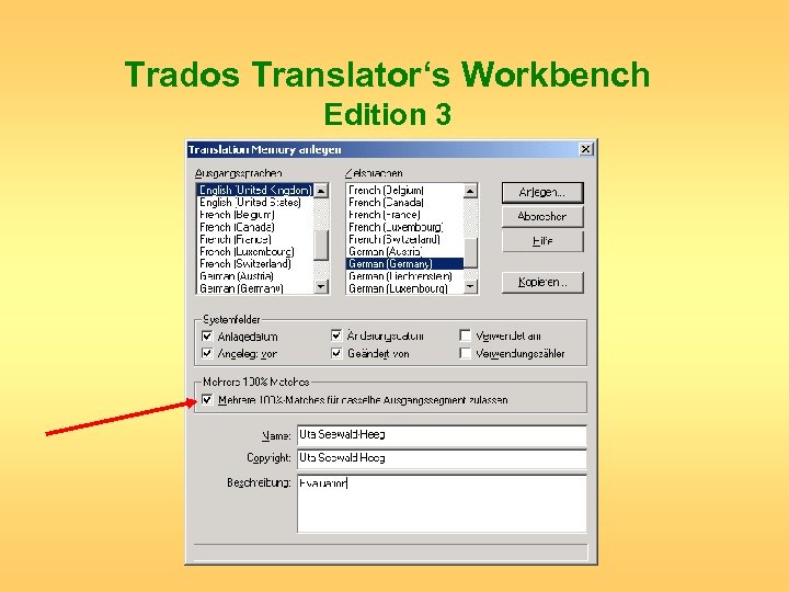 Trados Translator‘s Workbench Edition 3 
