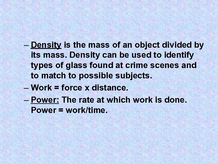 – Density is the mass of an object divided by its mass. Density can