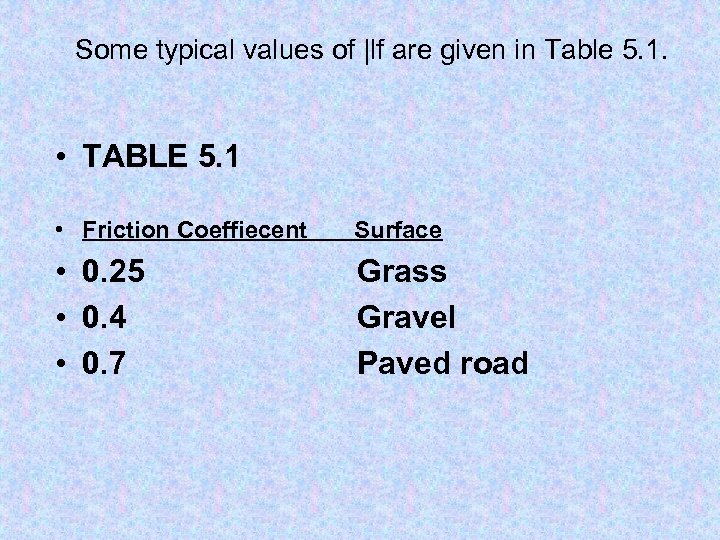 Some typical values of |lf are given in Table 5. 1. • TABLE 5.