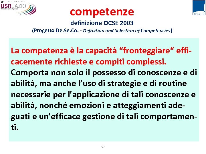 competenze definizione OCSE 2003 (Progetto De. Se. Co. - Definition and Selection of Competencies)