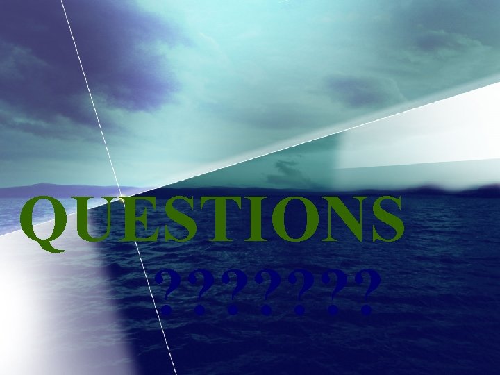 QUESTIONS ? ? ? ? 