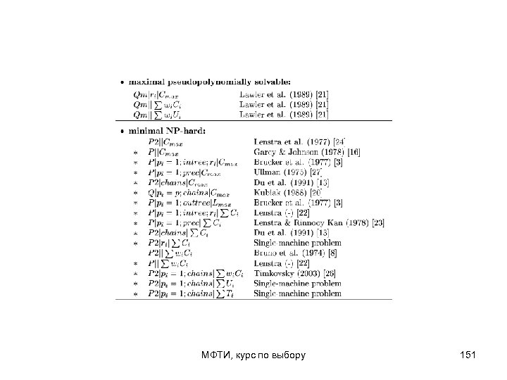 МФТИ, курс по выбору 151 