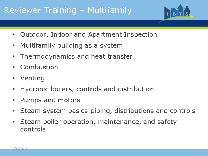 Reviewer Training – Multifamily • Outdoor, Indoor and Apartment Inspection • Multifamily building as