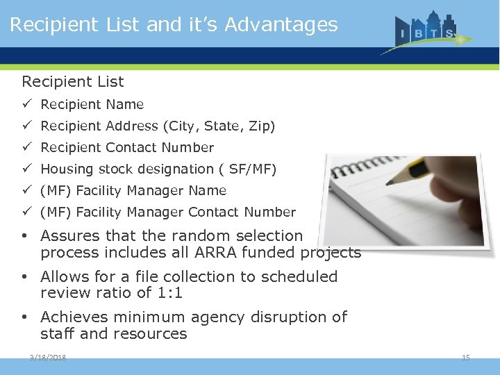 Recipient List and it’s Advantages Recipient List ü Recipient Name ü Recipient Address (City,