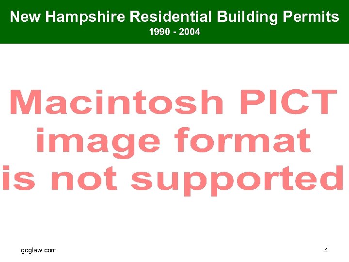 New Hampshire Residential Building Permits 1990 - 2004 gcglaw. com 4 
