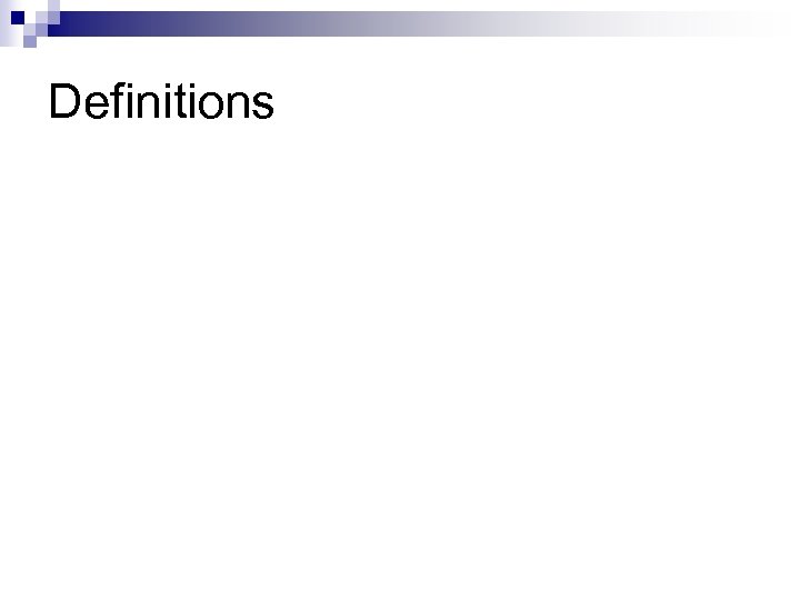 Definitions 