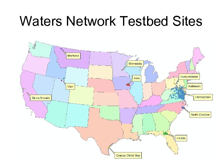 Waters Network Testbed Sites 