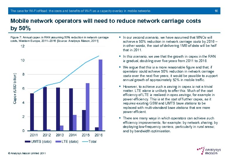 The case for Wi-Fi offload: the costs and benefits of Wi-Fi as a capacity