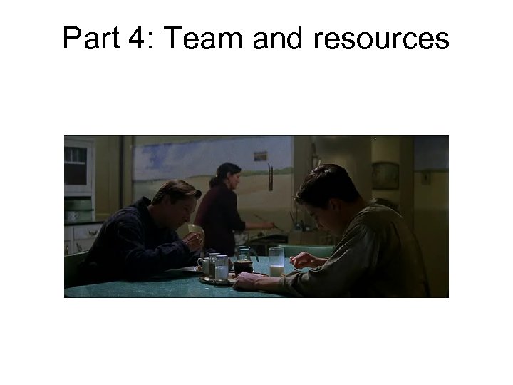 Part 4: Team and resources 