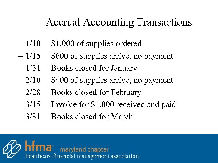 Accrual Accounting Transactions – 1/10 – 1/15 – 1/31 – 2/10 – 2/28 –