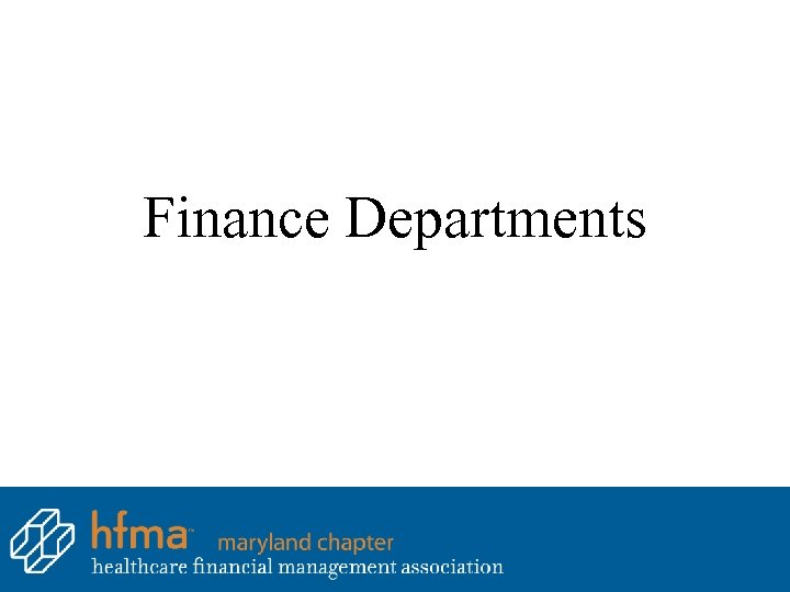 Finance Departments 