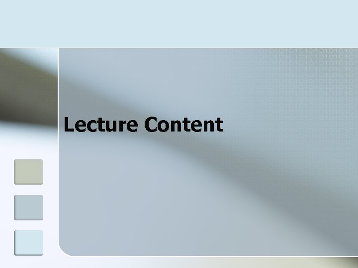 Lecture Content 