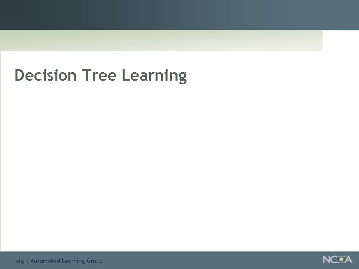 Decision Tree Learning alg | Automated Learning Group 